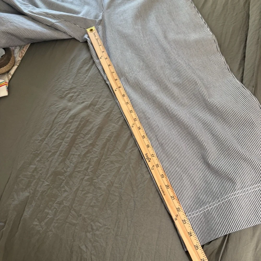 Talbots High Waist Blue White Stripe Deck Pants. Size 14. - Picture 13 of 14